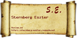 Sternberg Eszter névjegykártya