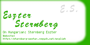 eszter sternberg business card